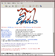 Emacs 24 GTK start screenshot