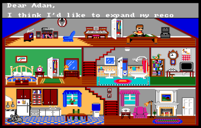 Screenshot from the Little Computer People game
